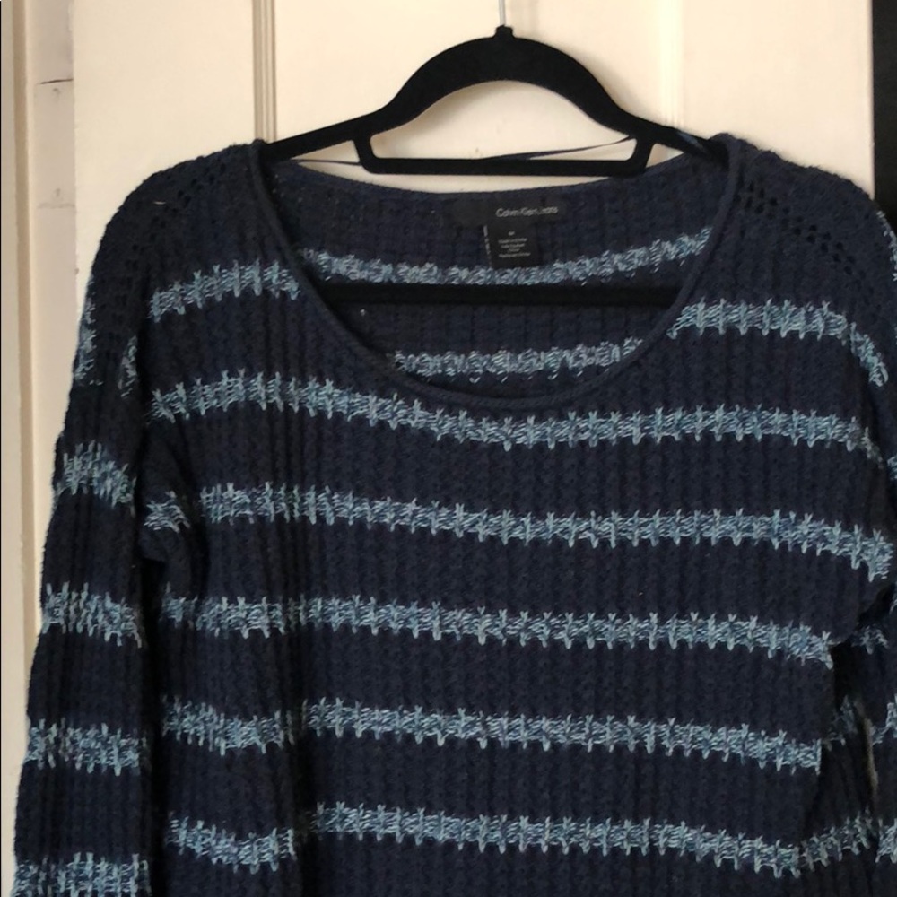 Blue striped sweater